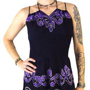 Beautiful Batik Chinmayi Boho Hippie Festival Purple Dress
